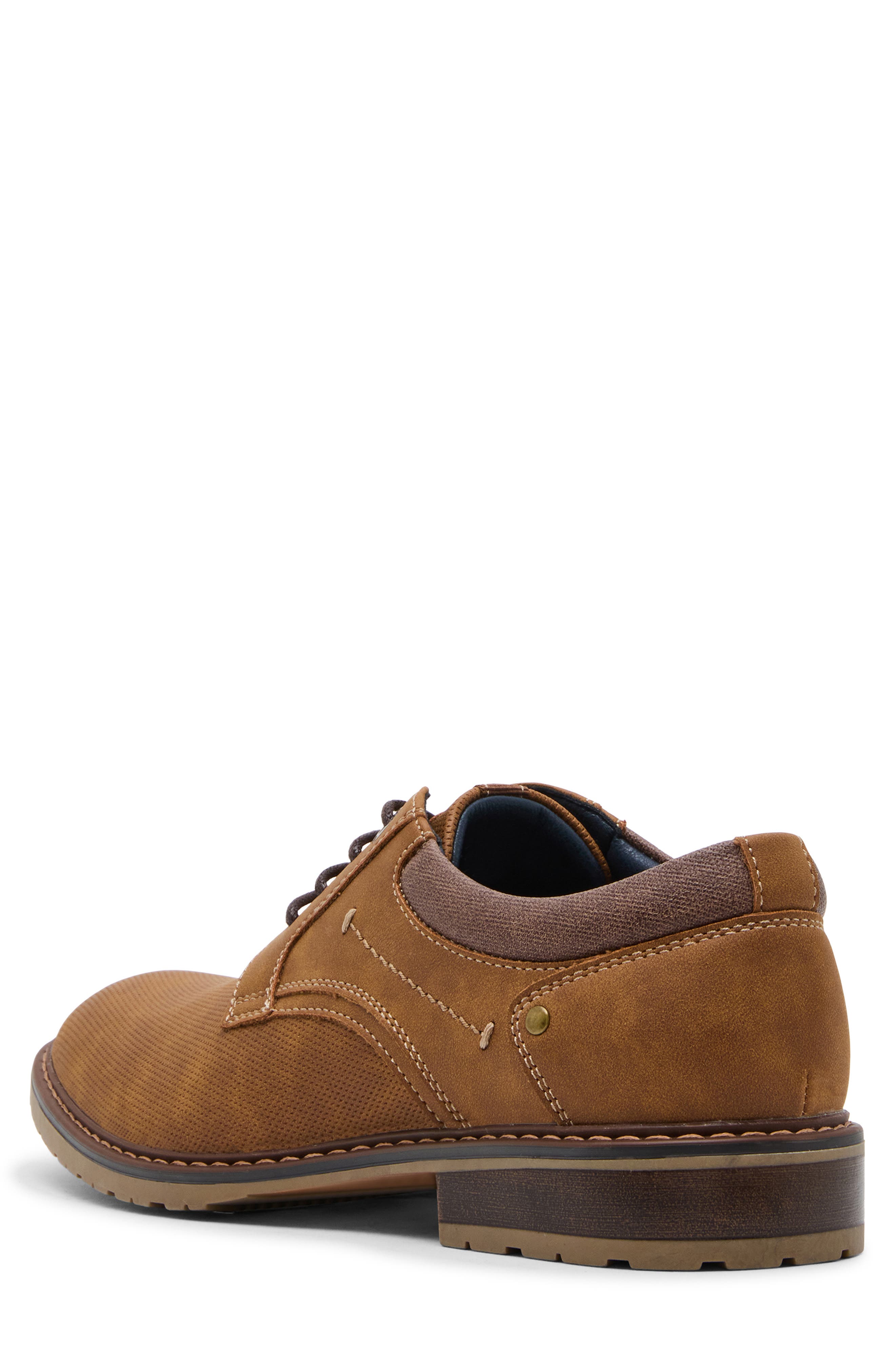 Mraskall Plain Toe Derby, Alternate, color, COGNAC NUBUCK PU
