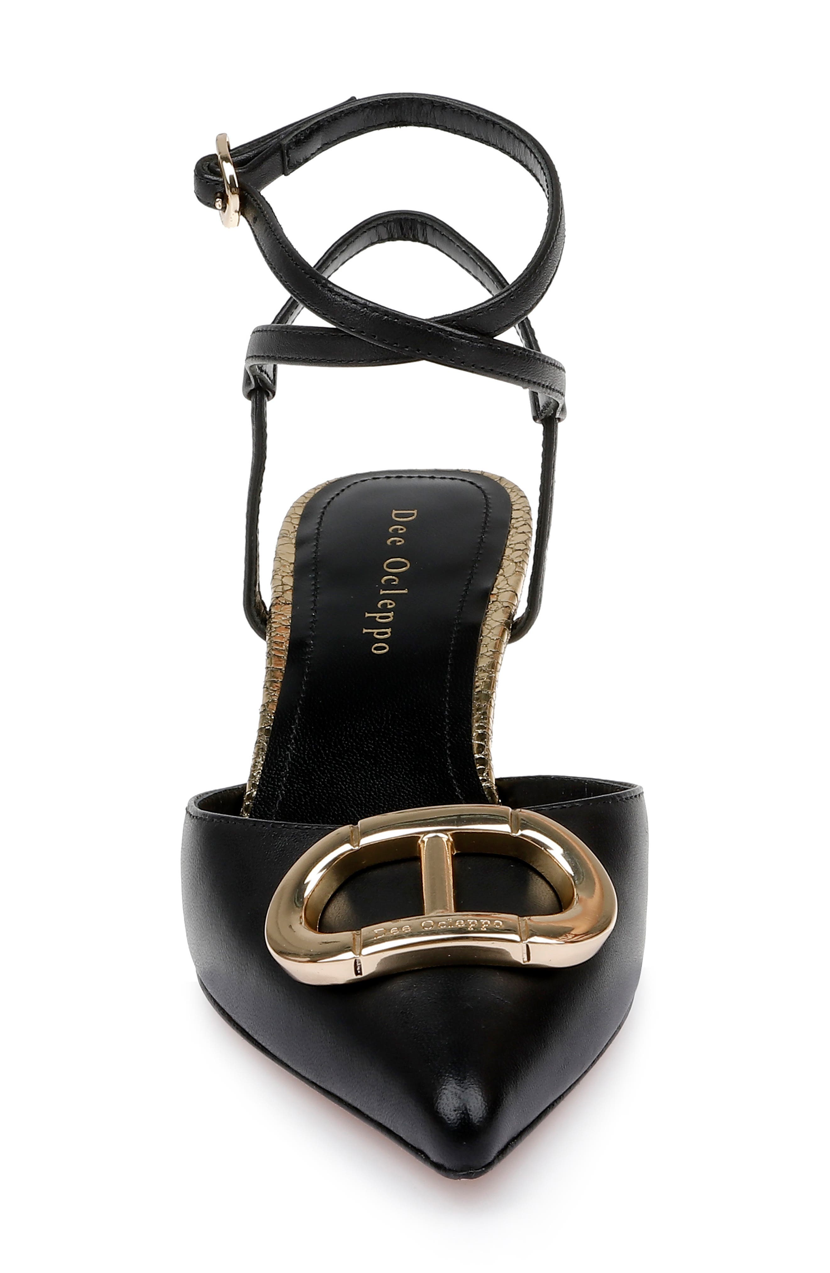 Dee Ocleppo Paige Ankle Strap Pointed Toe Kitten Heel Pump, Alternate, color, 