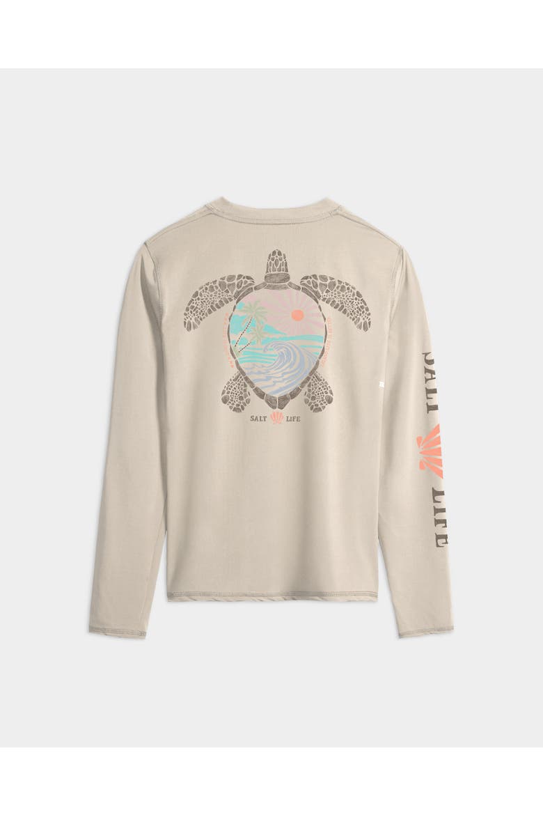 Turtle Performance Long Sleeve Tee, Alternate, color, Chalk