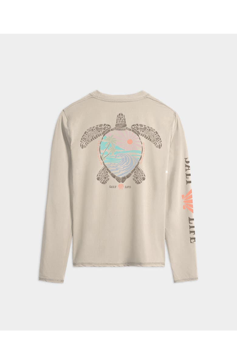 Salt Life Turtle Performance Long Sleeve Tee, Alternate, color, Chalk