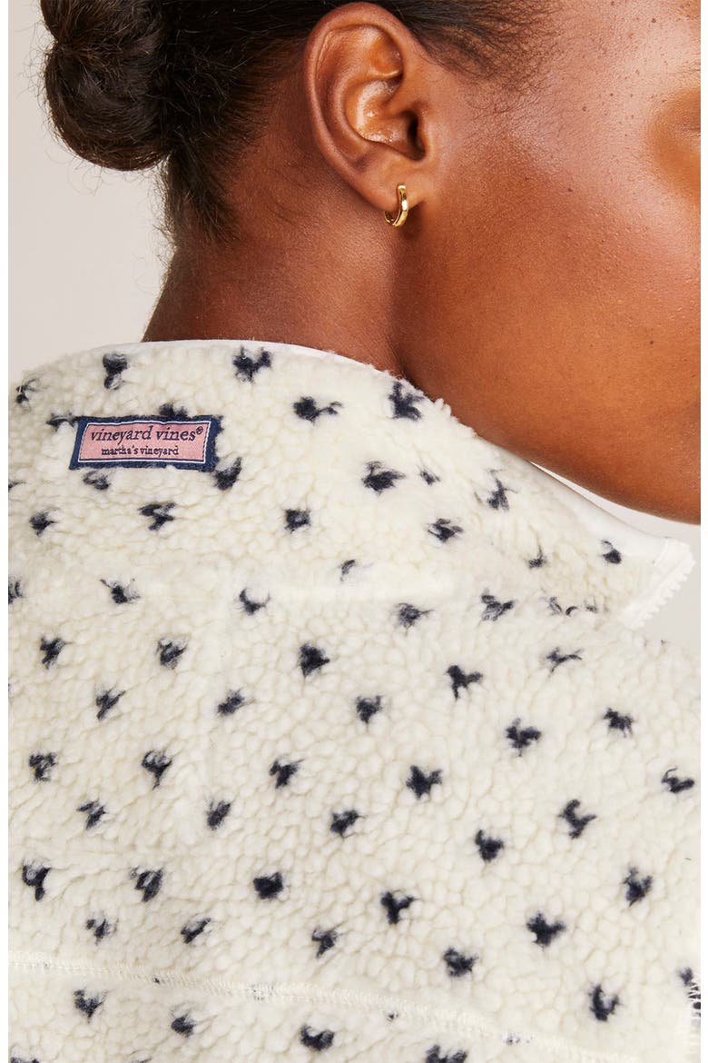 Bird's Eye High Pile Fleece Half-Zip Pullover, Alternate, color, MARSHMALLOW