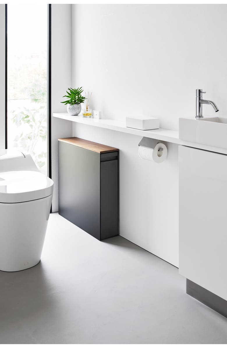 Yamazaki Bathroom Storage Drawer, Alternate, color, Black