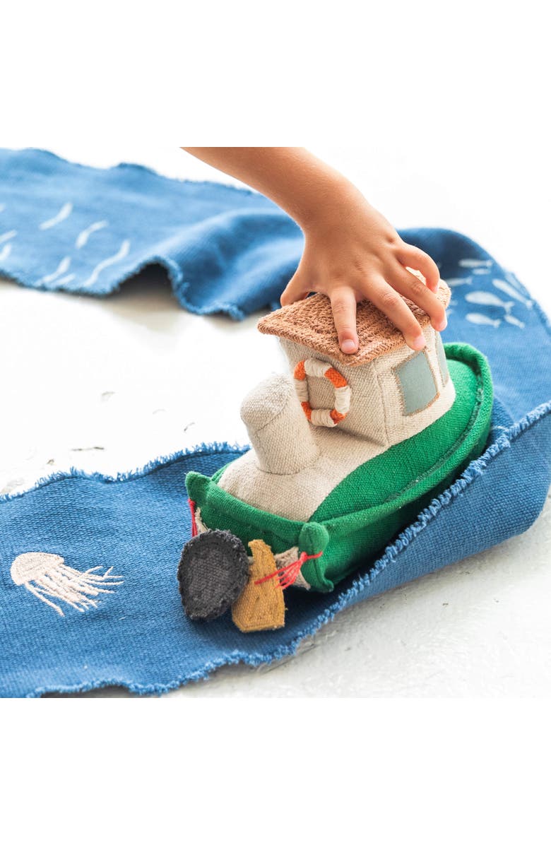 Lorena Canals Soft toy Ride & Roll, Alternate, color, Blue, Green, And Natural