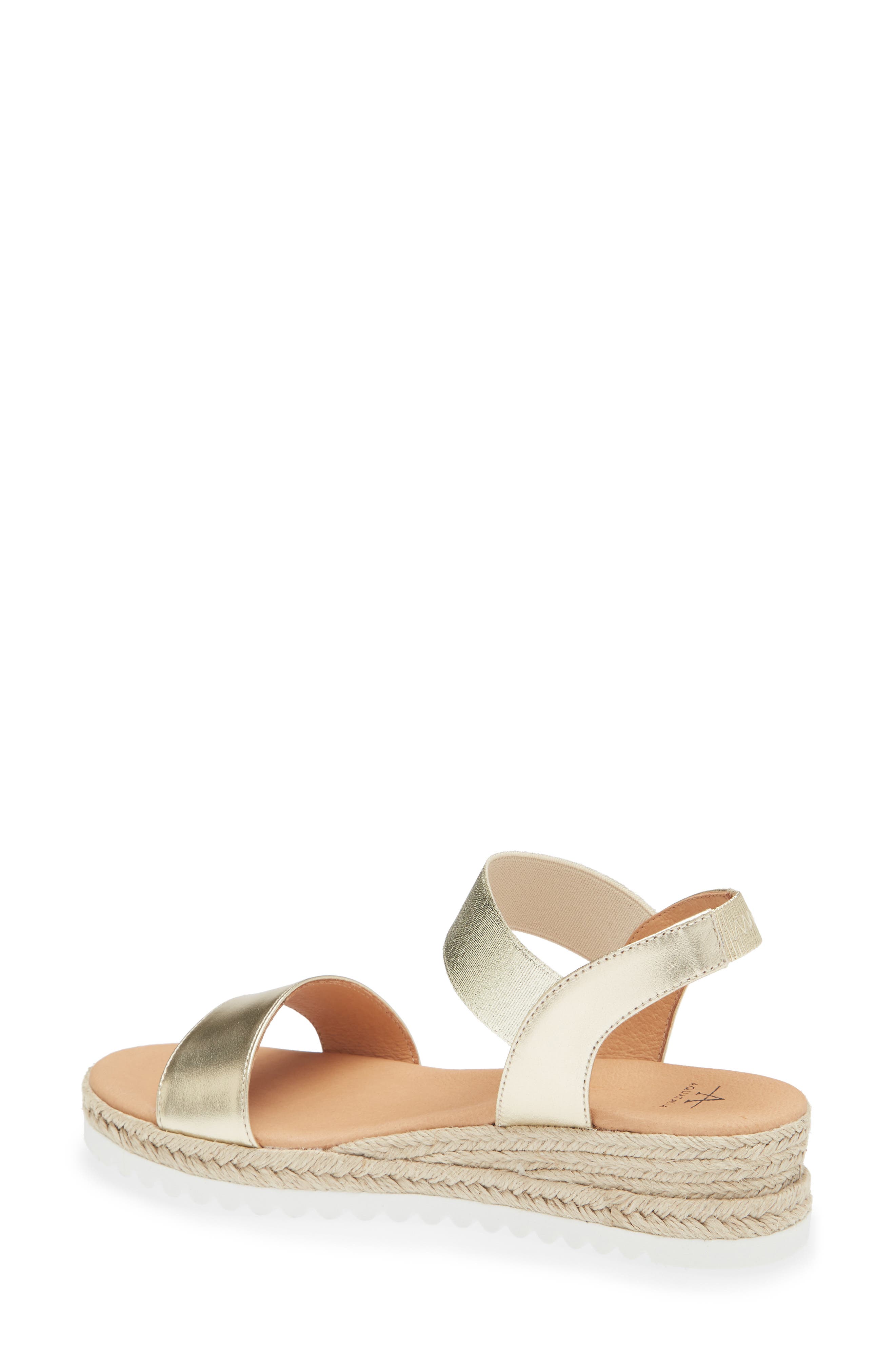 Avina Espadrille Wedge Sandal, Alternate, color, CHAMPAGNE METALLIC