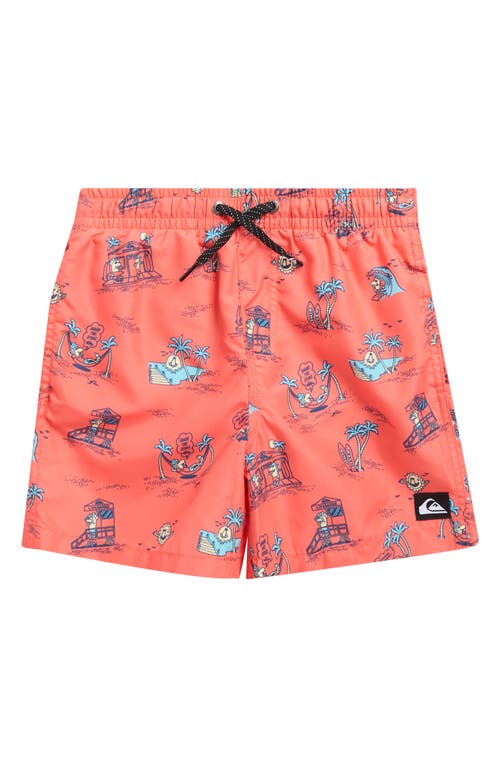 Quiksilver Kids'  Everyday Mix Swim Trunks In Orange