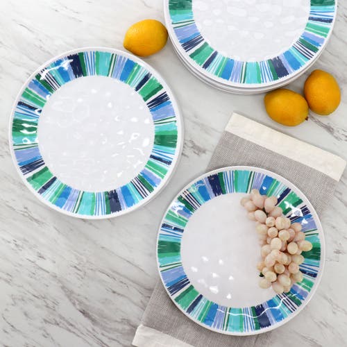 Gibson Home Tropical Sway Orleans 12 Piece 9 Inch Melamine Dessert Plate Set In Multi