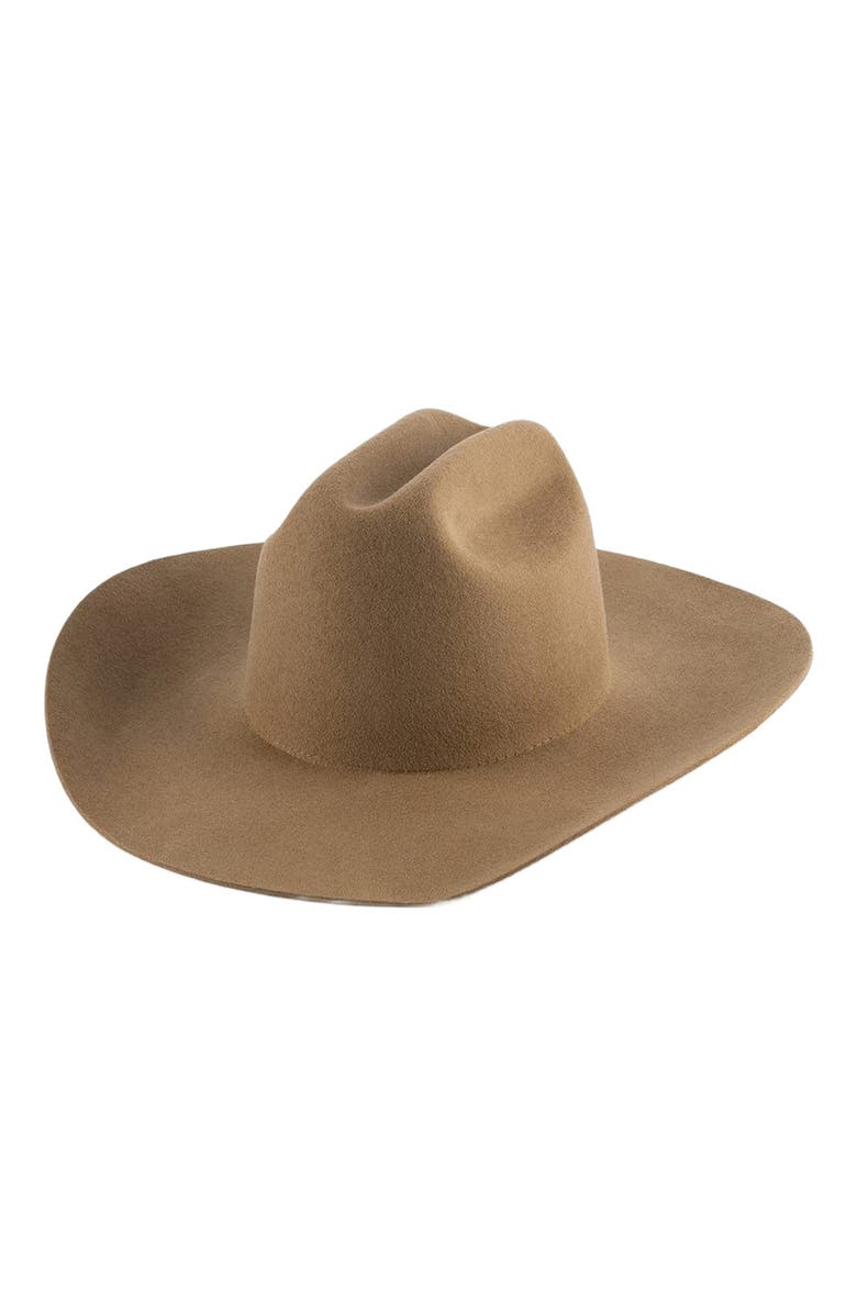 Gigi Pip Stylish Teddy Cattleman Hat, Main, color, Brown