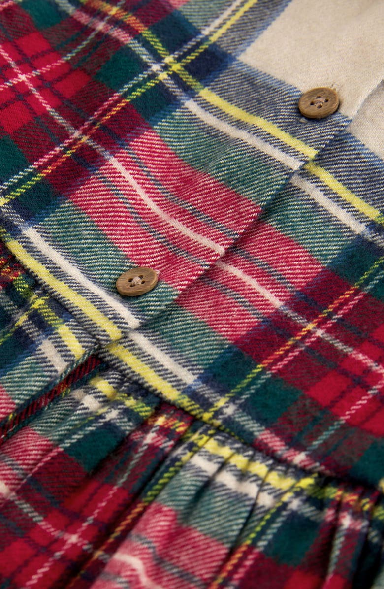 NEXT Kids' Plaid Ruffle Collar Long Sleeve Cotton Dress, Alternate, color, 