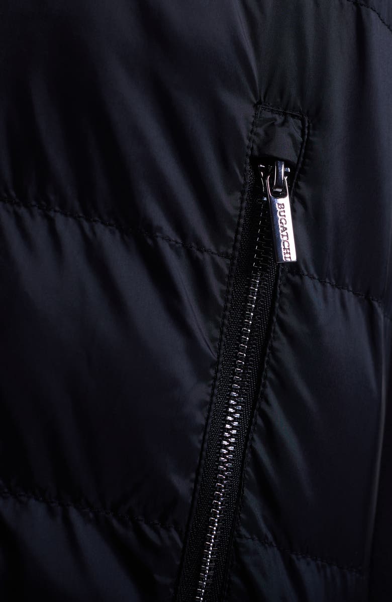 Bugatchi Soft Touch Quilted Zip-Up Bomber Jacket, Alternate, color, Black