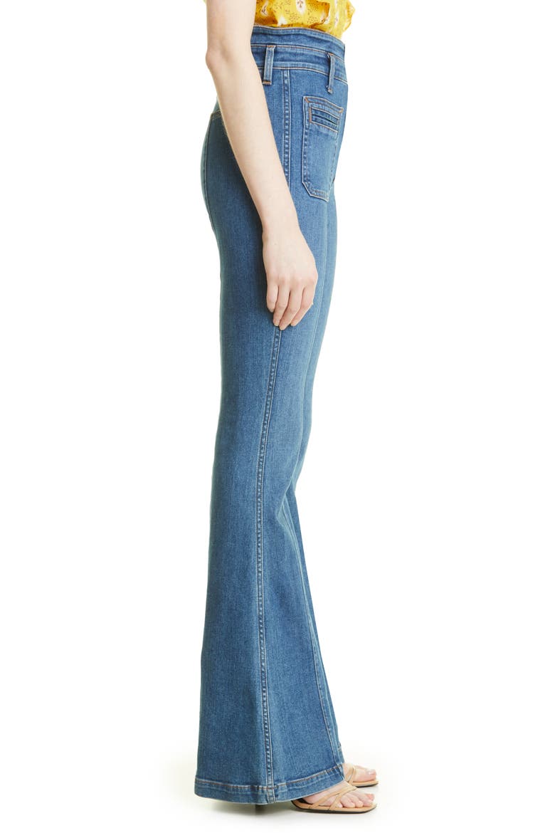 Sheridan Bell Bottom Jeans, Alternate, color, CORNFLOWER