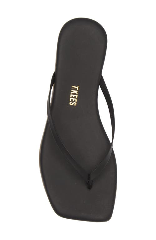 Tkees Lily Square Toe Flip Flop In Black