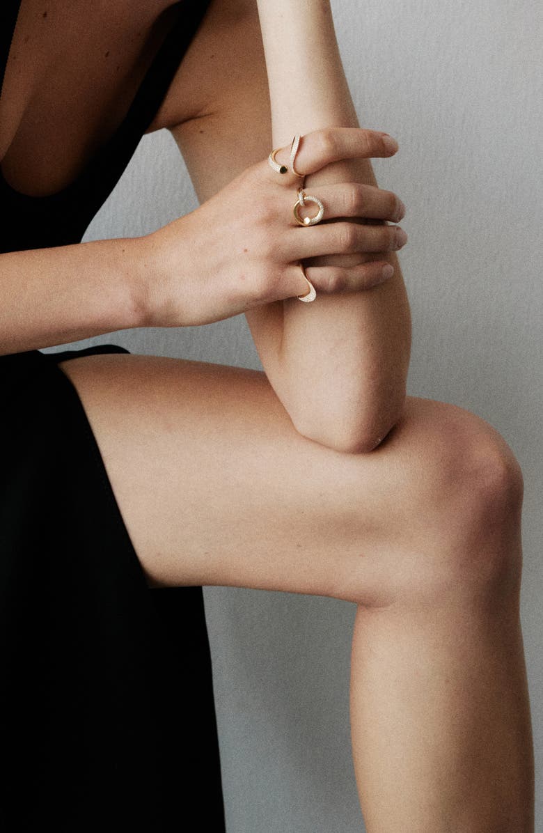 Kloto Blend Pavé Diamond Ring, Alternate, color, Gold