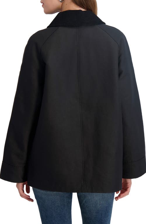 Tahari Women's Collared Canvas Barn Jacket In Black