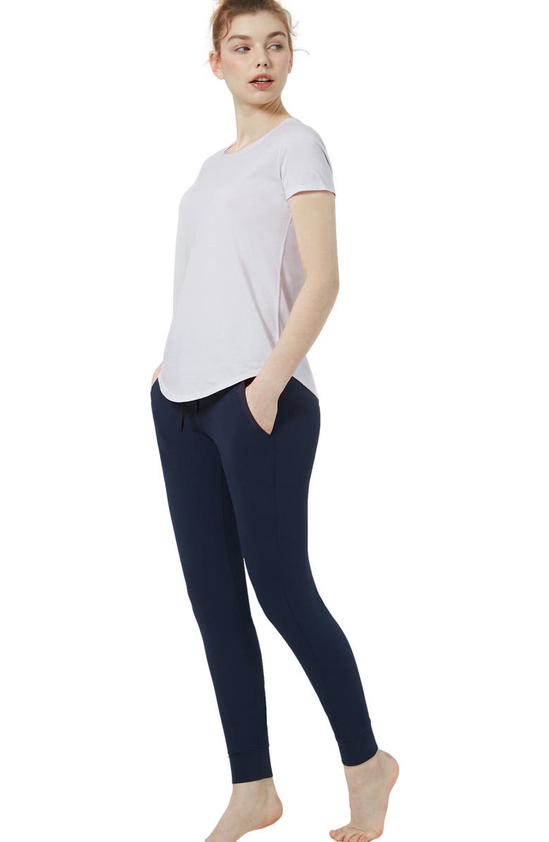 Rebody Active Rebody Essentials Scooped Short Sleeve Top, Alternate, color, Ice Grey