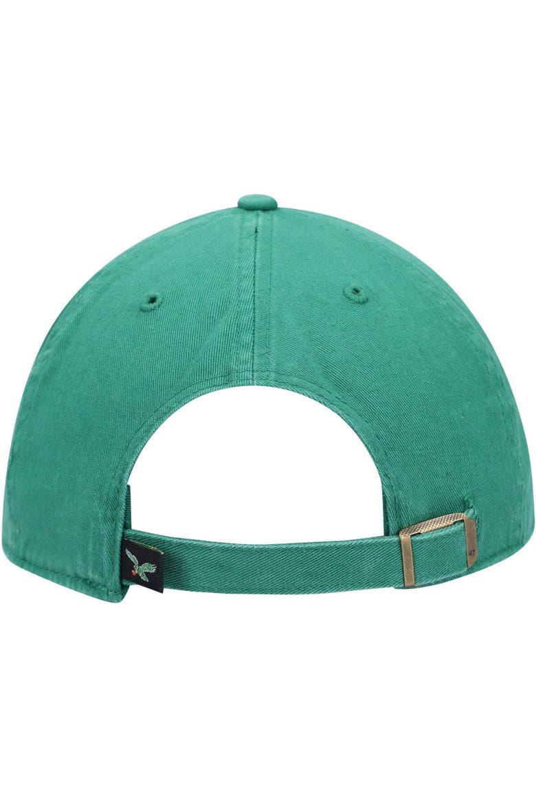 Men's '47 Kelly Green Philadelphia Eagles Clean Up Script Adjustable Hat, Alternate, color, Kelly Green