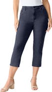 Roaman's Plus Size 24/7 Stretch Capri Jean