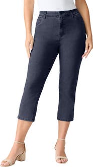 Roaman's Plus Size 24/7 Stretch Capri Jean