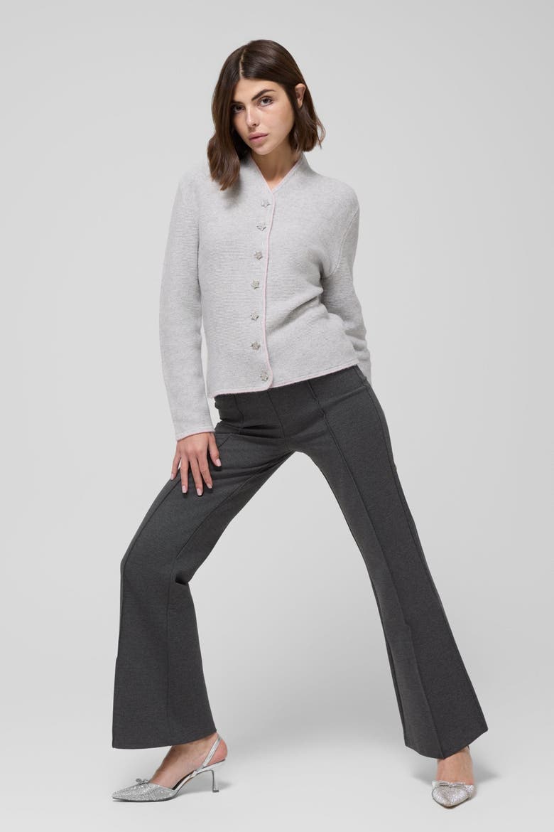 Loria Cashmere Cardigan Sweater, Alternate, color, Gray