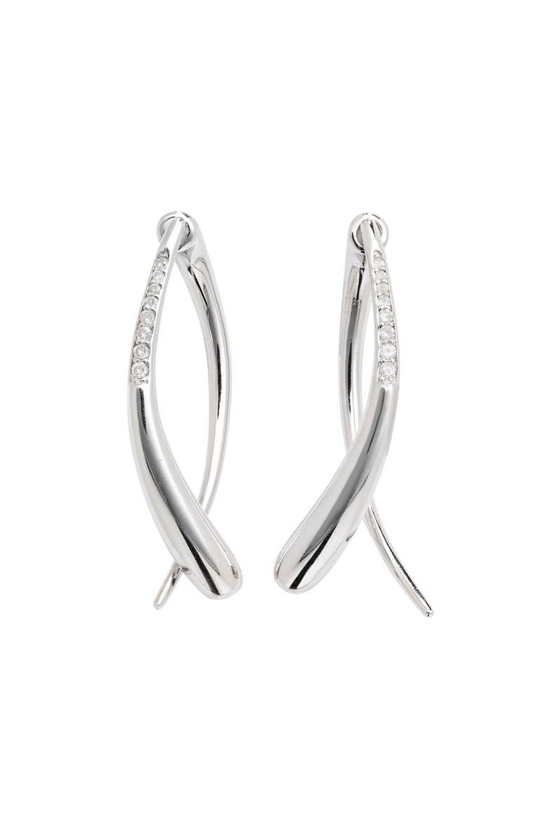 Sycamore Front and Back Earrings, Main, color, Sterling Silver