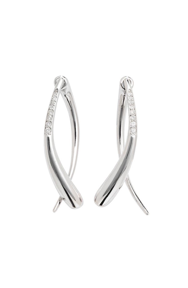 Lucy Quartermaine Sycamore Front and Back Earrings, Main, color, Sterling Silver