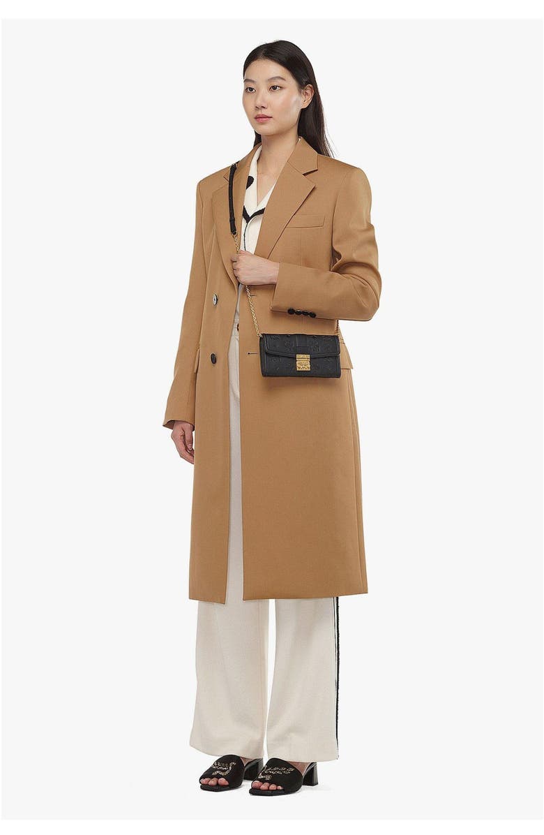 MCM Tracy Chain Wallet in Embossed Monogram Leather, Alternate, color, 