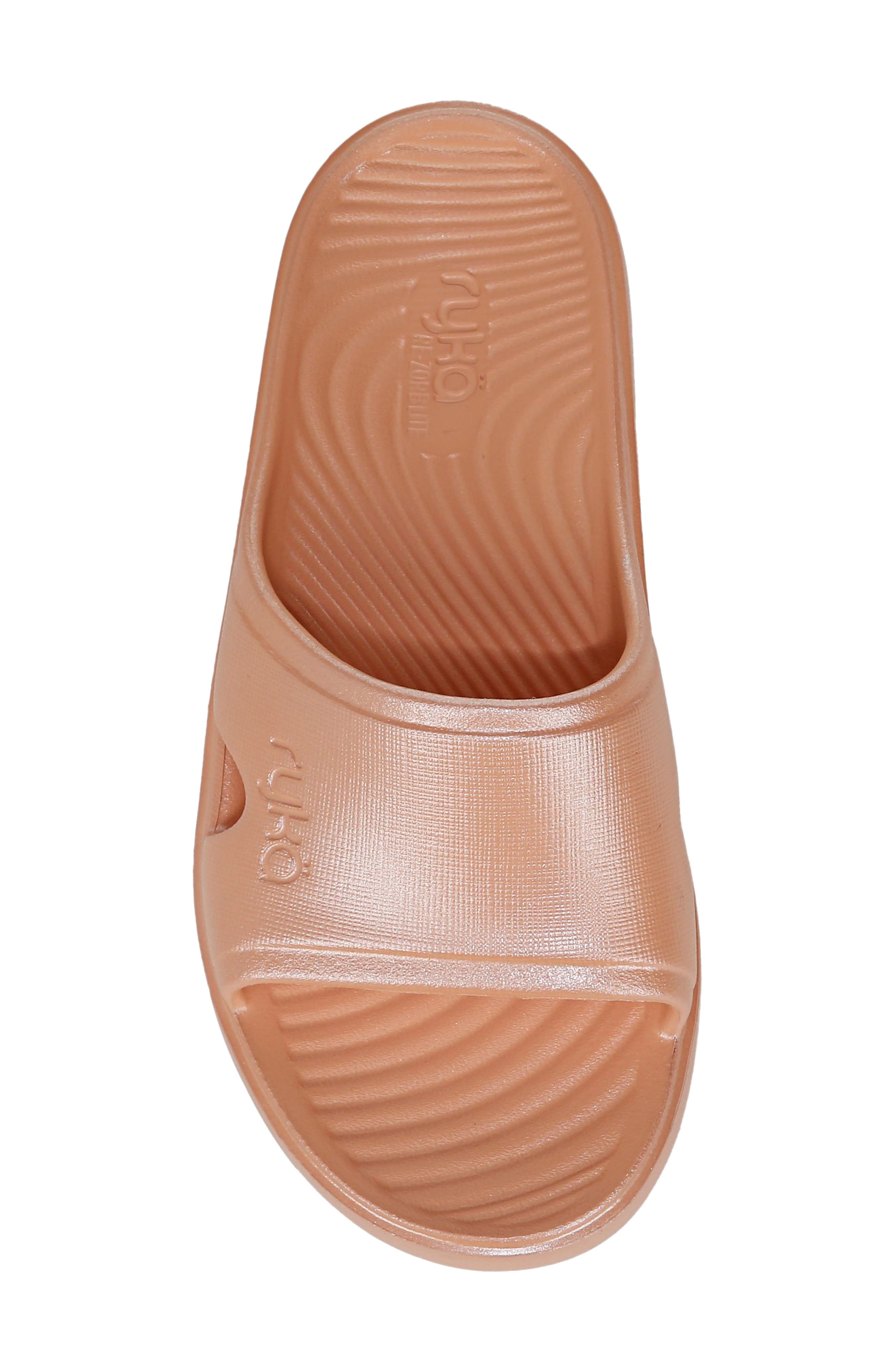 Soothe Slide Sandal, Alternate, color, ORANGE PEARL