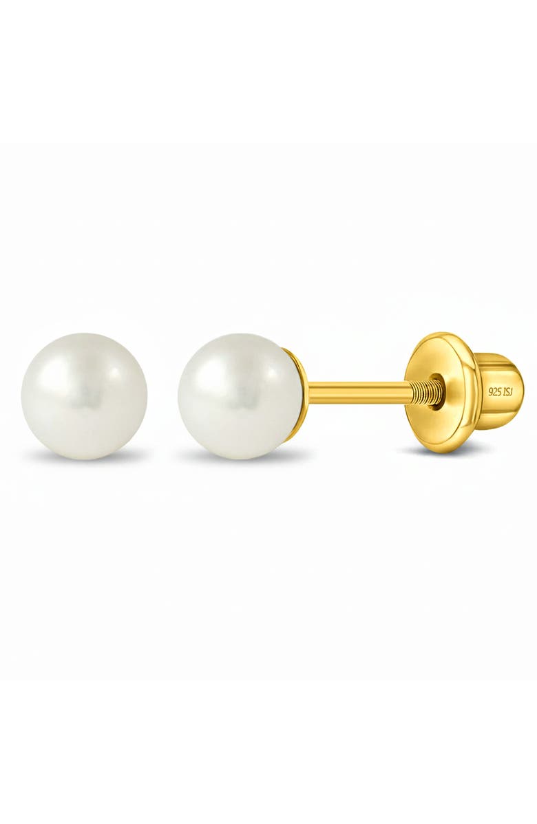 In Season Jewelry Freshwater Cultured Pearl Girl Earrings, Alternate, color, White