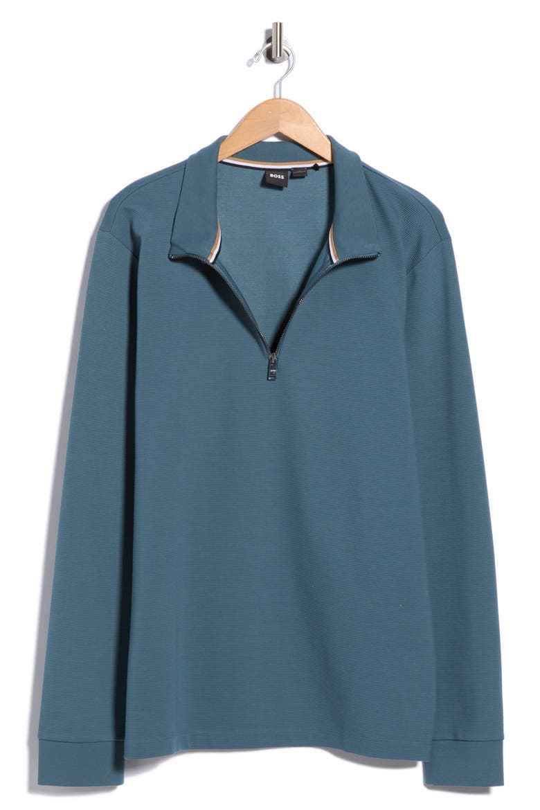 Sidney Half Zip Pullover, Main, color, TURQUOISE/ AQUA