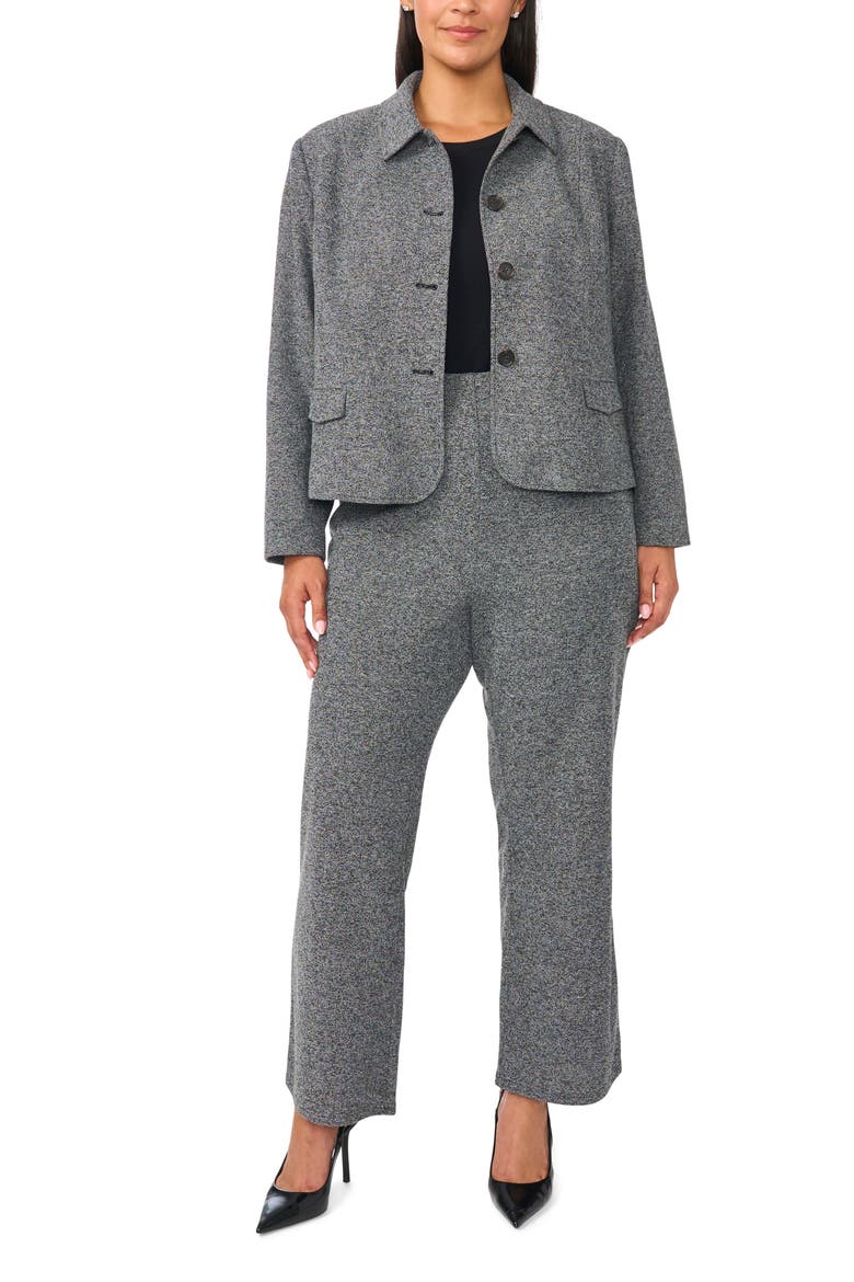 Cropped Tailored Jacket, Alternate, color, BLACK MULTI