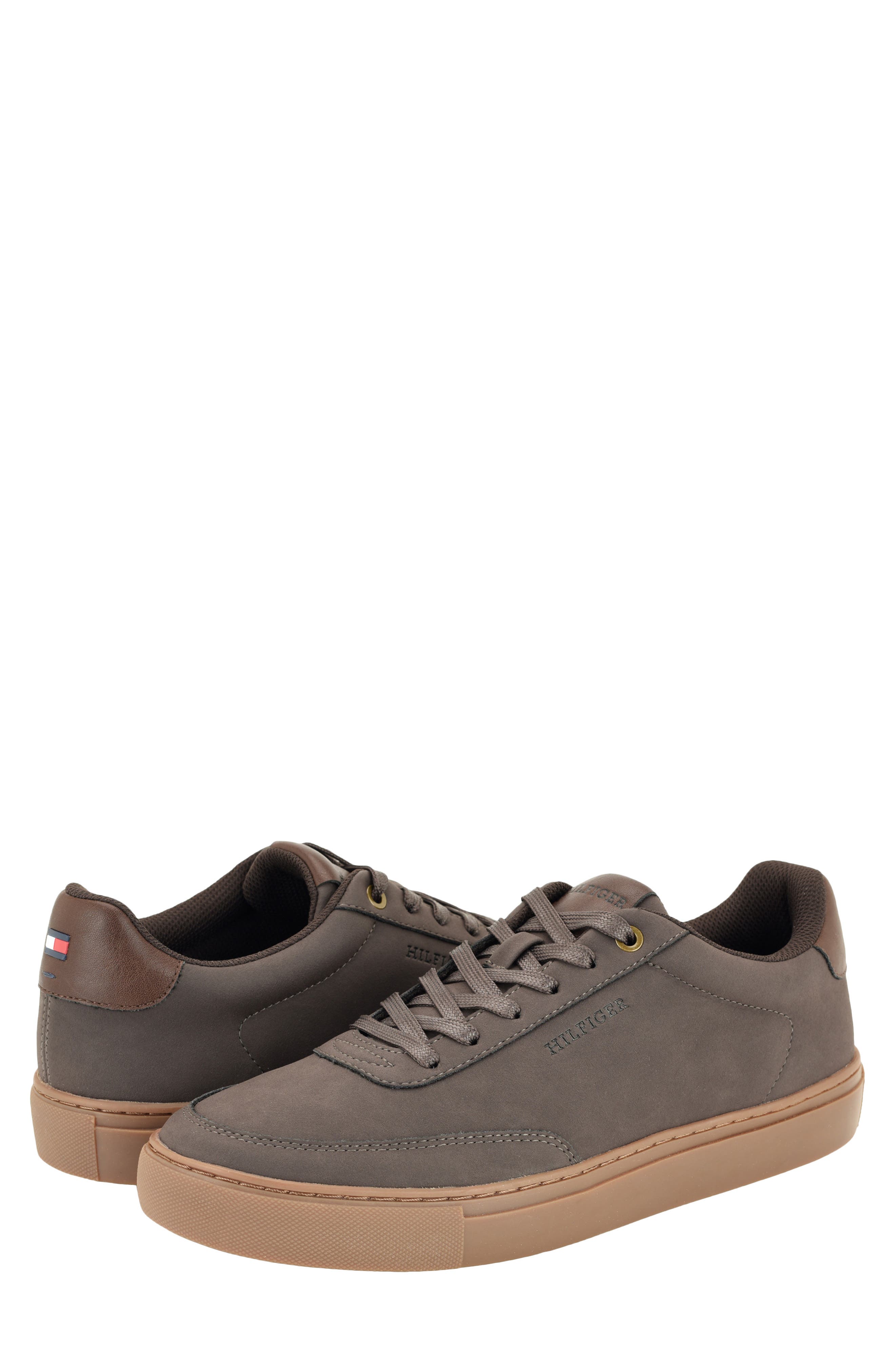 Bember Faux Leather Sneaker, Alternate, color, DARK BROWN