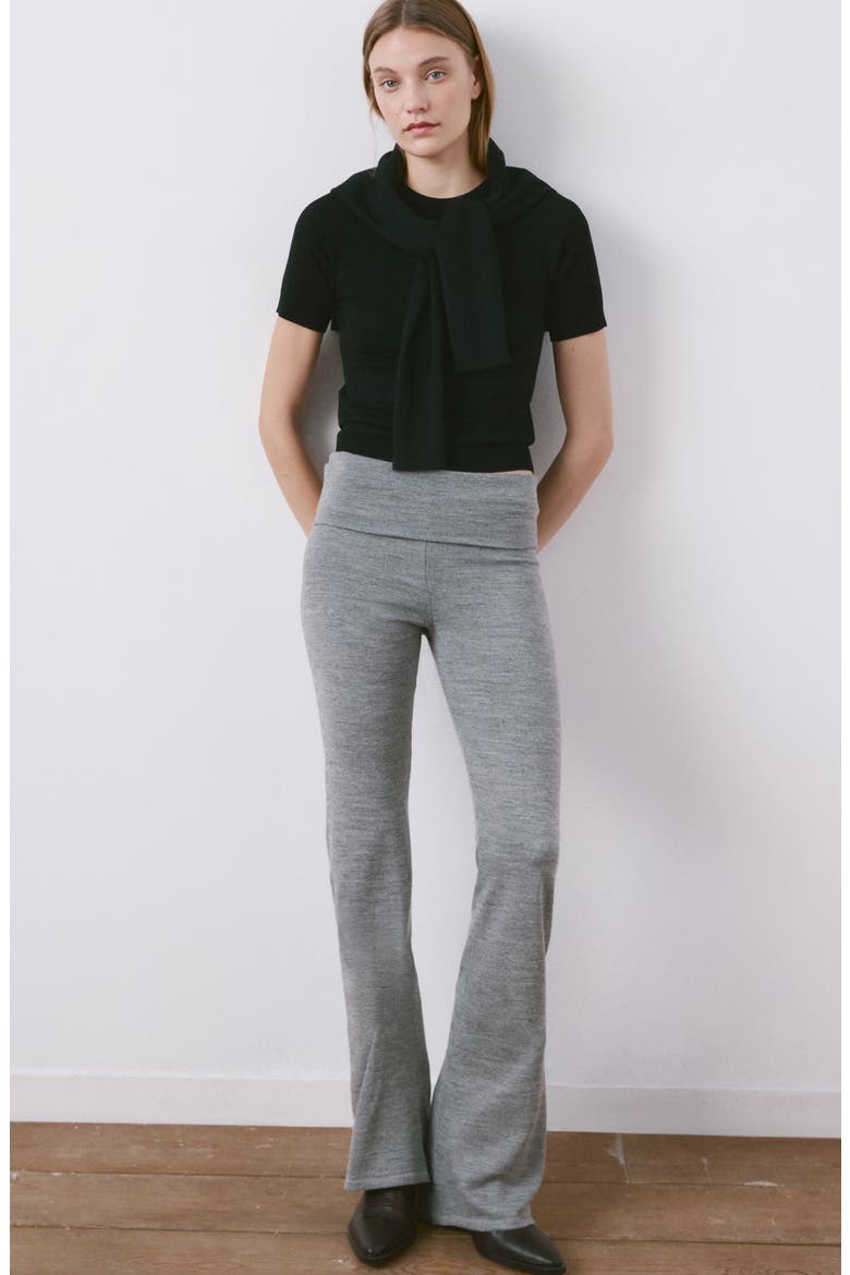 Studded Knit Trousers, Alternate, color, MEDIUM HEATHER GREY