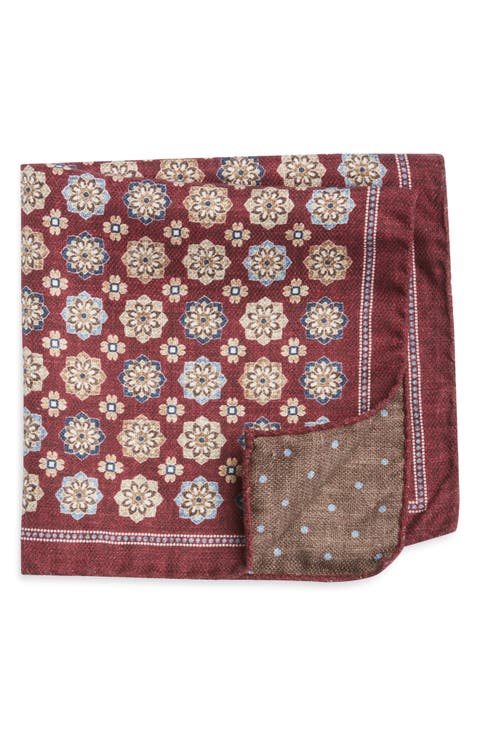 Double Print Silk Pocket Square