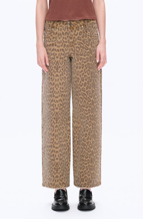Bayeas High Waist Print Straight Leg Jeans In Animal Print