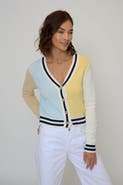 Central Park West Daphne Varsity Stripe Cardigan