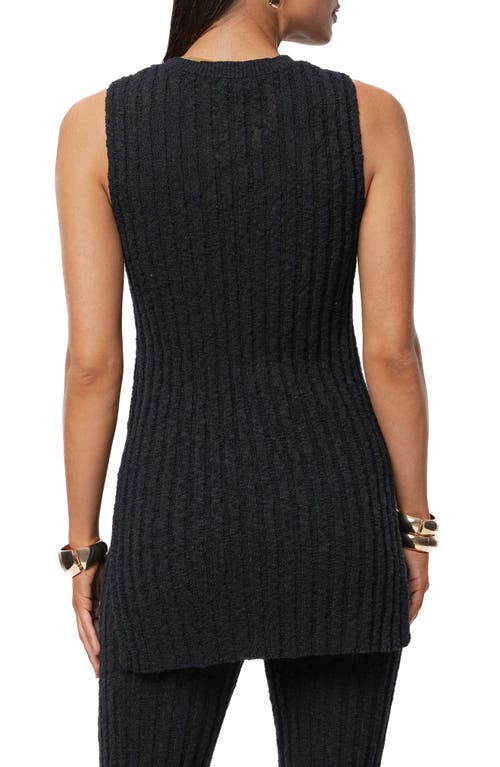Jluxlabel Kali Sleeveless Cable Knit Sweater In Black