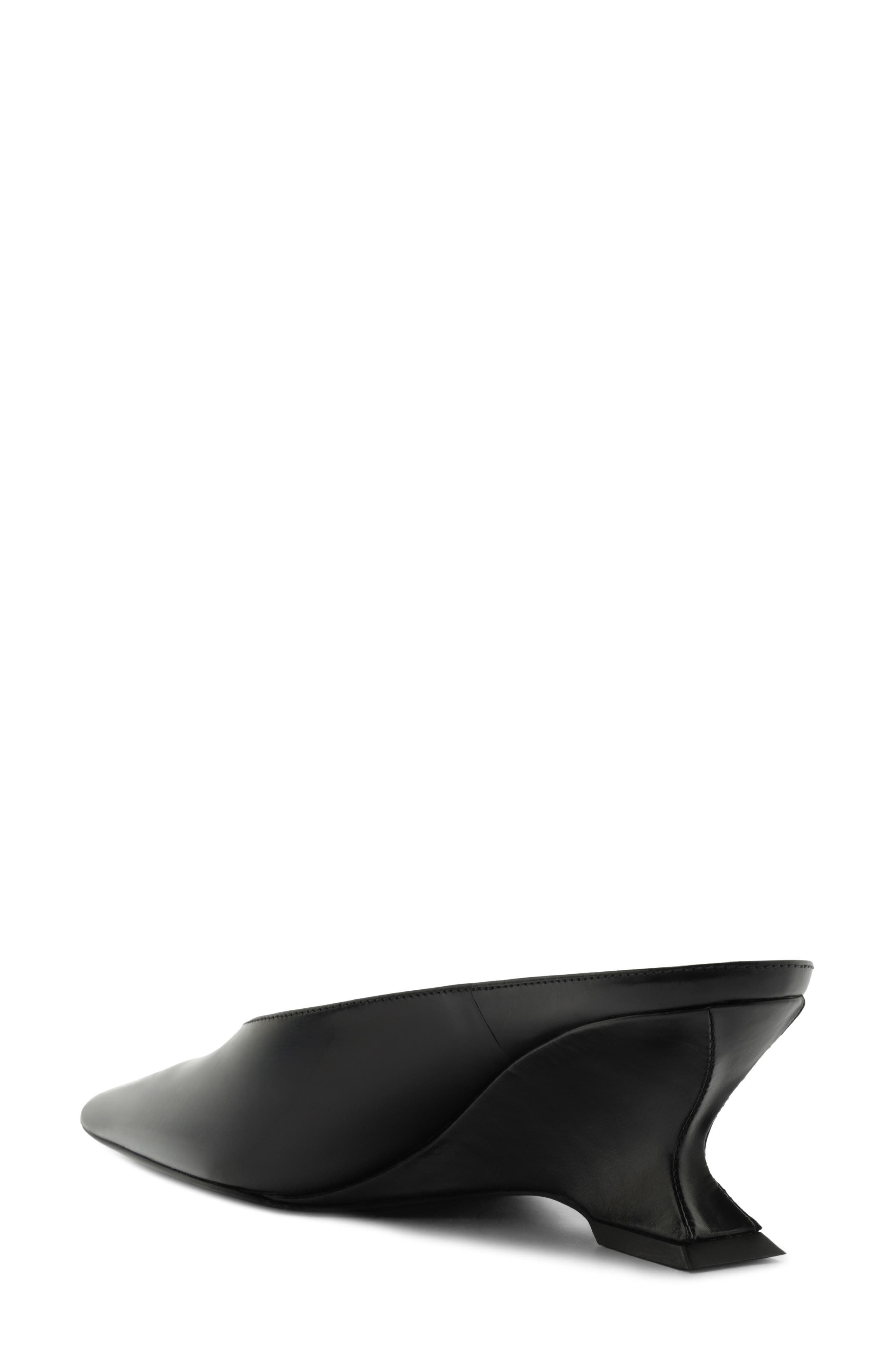 Siena Pointed Toe Wedge Mule, Alternate, color, BLACK