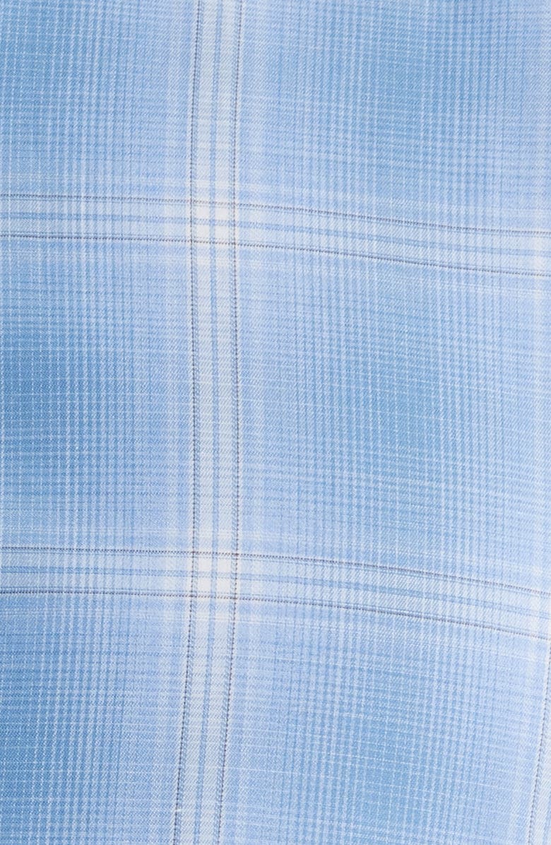 Scott Barber Canclini Regular Fit Plaid Cotton Poplin Button-Up Shirt, Alternate, color, Blue