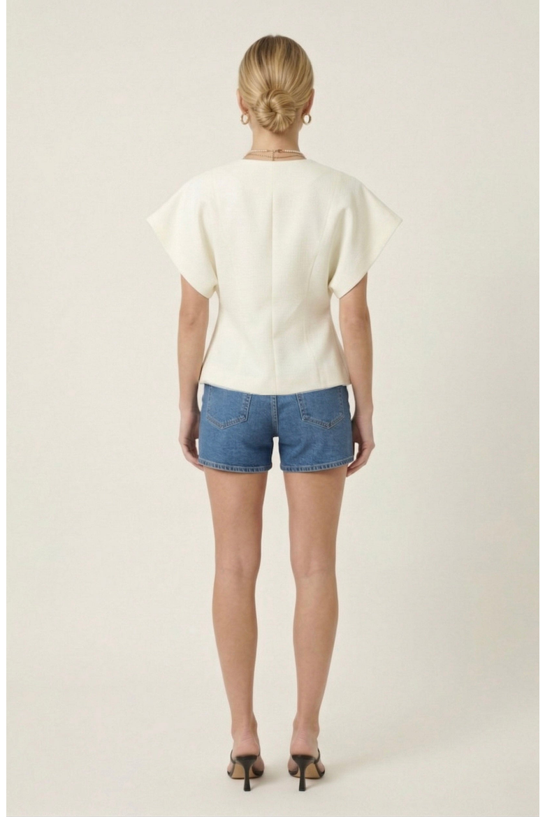 Textured Wrap Top, Alternate, color, Off-White