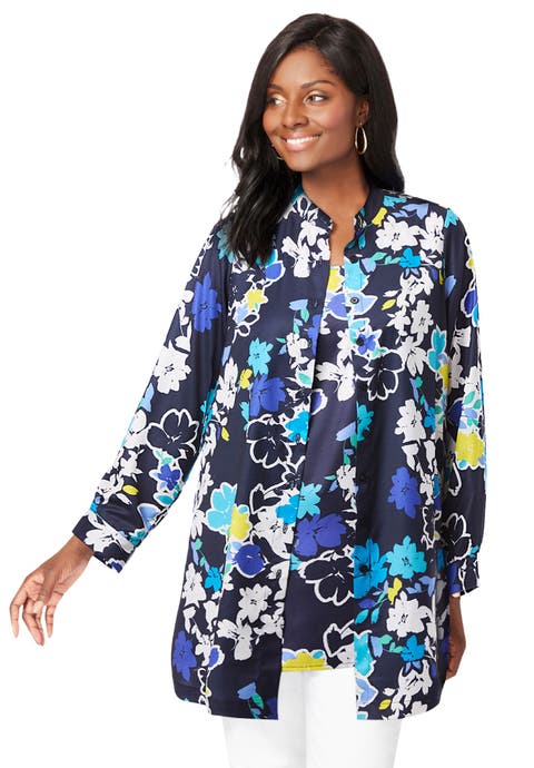 Georgette Button Front Tunic (Plus)