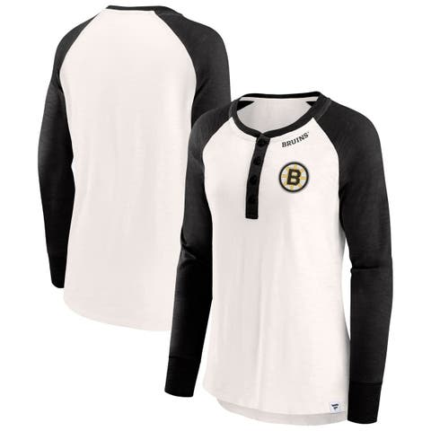 Women's Fanatics White Boston Bruins True Classics Rigorous Long Sleeve T-Shirt