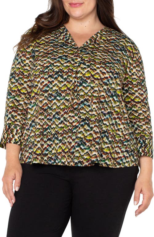 Liverpool Los Angeles Abstract Print Top In Multi