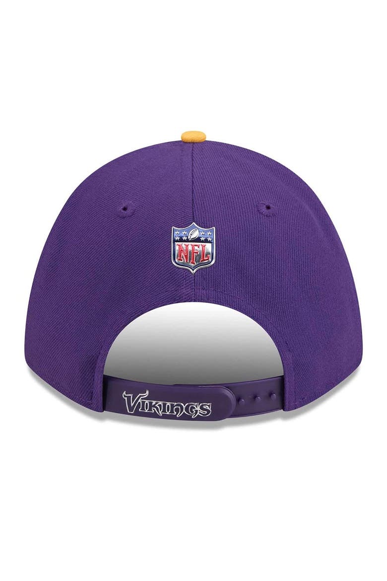 Men's New Era  Purple/Gold Minnesota Vikings 2026 NFL Draft 9FORTY M-Crown Adjustable Hat, Alternate, color, Purple