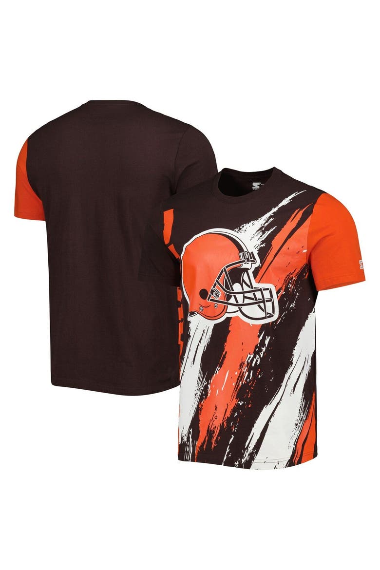 Men's Starter Brown Cleveland Browns Extreme Defender T-Shirt, Main, color, Brown