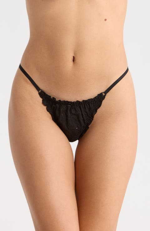 Eyelet Lace Thong