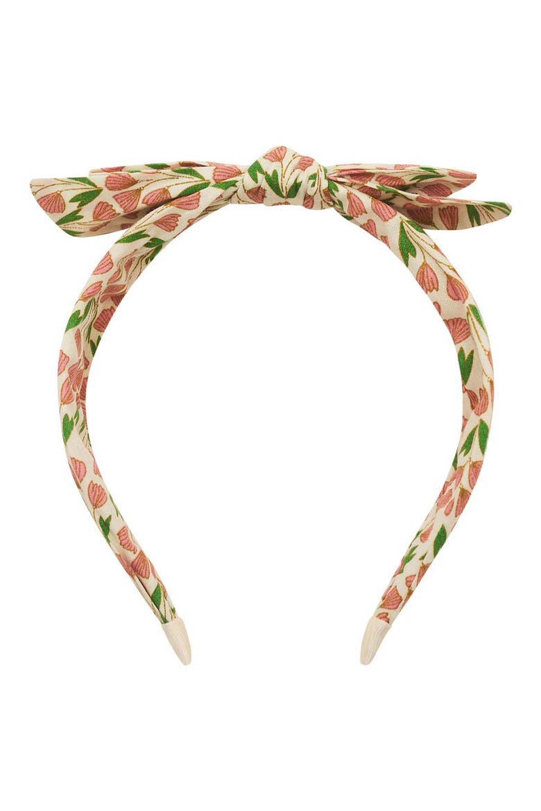 Kids' Tulip Edie Bow Alice Headband, Main, color, PINK