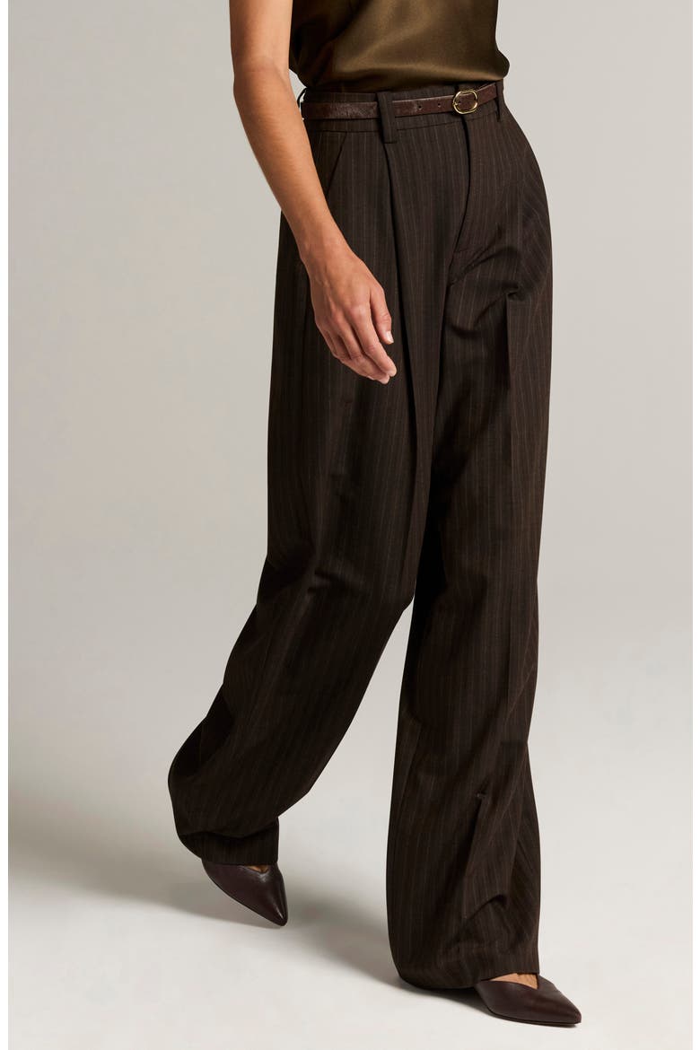 High Waist Wide Leg Trousers, Alternate, color, CINDERWOOD STRIPE