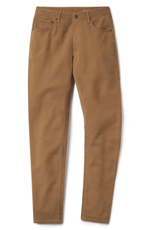 The Normal Brand Comfort Terry Five-pocket Tailored Fit Pants In Brown