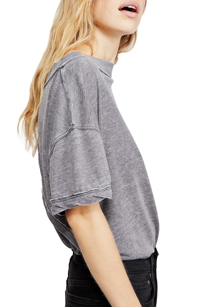 Viola Open Back Tee, Alternate, color, BLACK