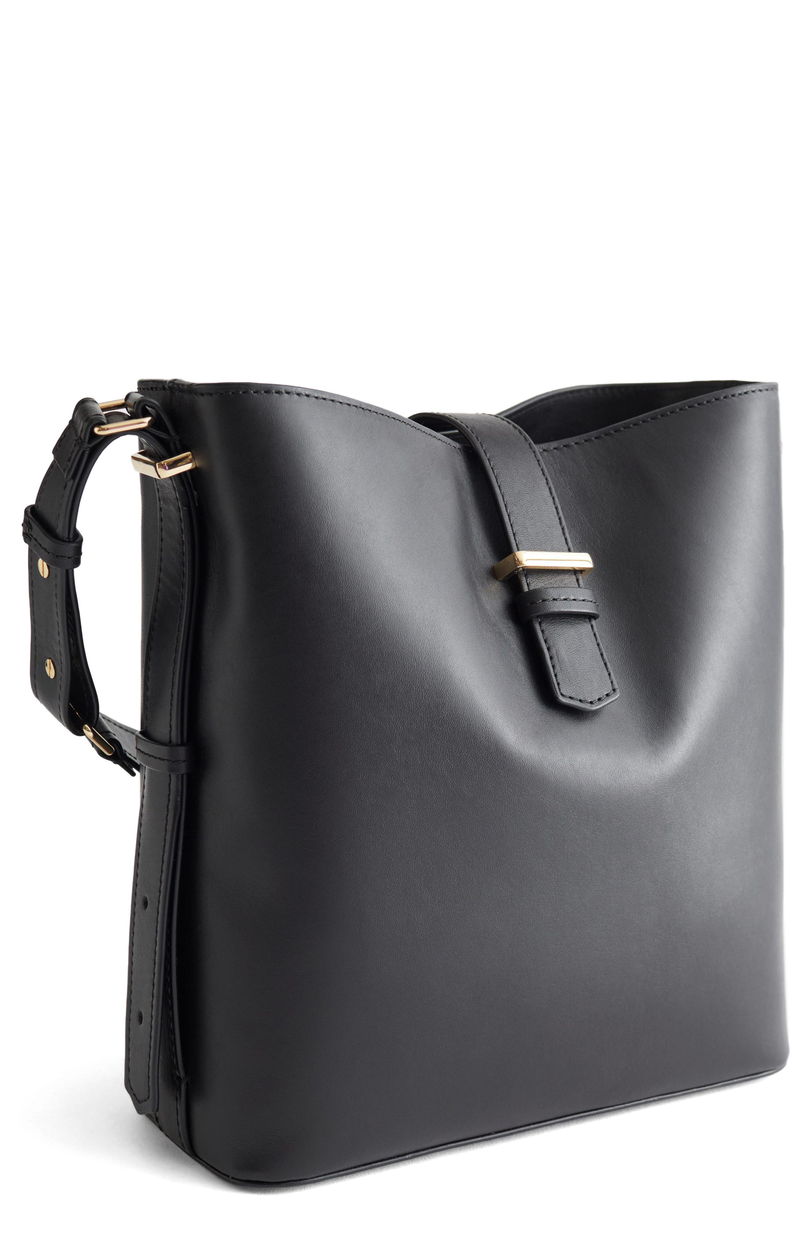 & Other Stories Large Leather Shoulder Bag, Main, color, 