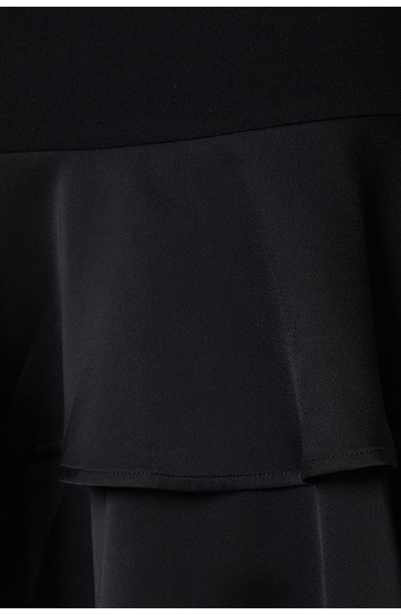 Coast Satin Back Crepe Peplum Dress, Alternate, color, Black